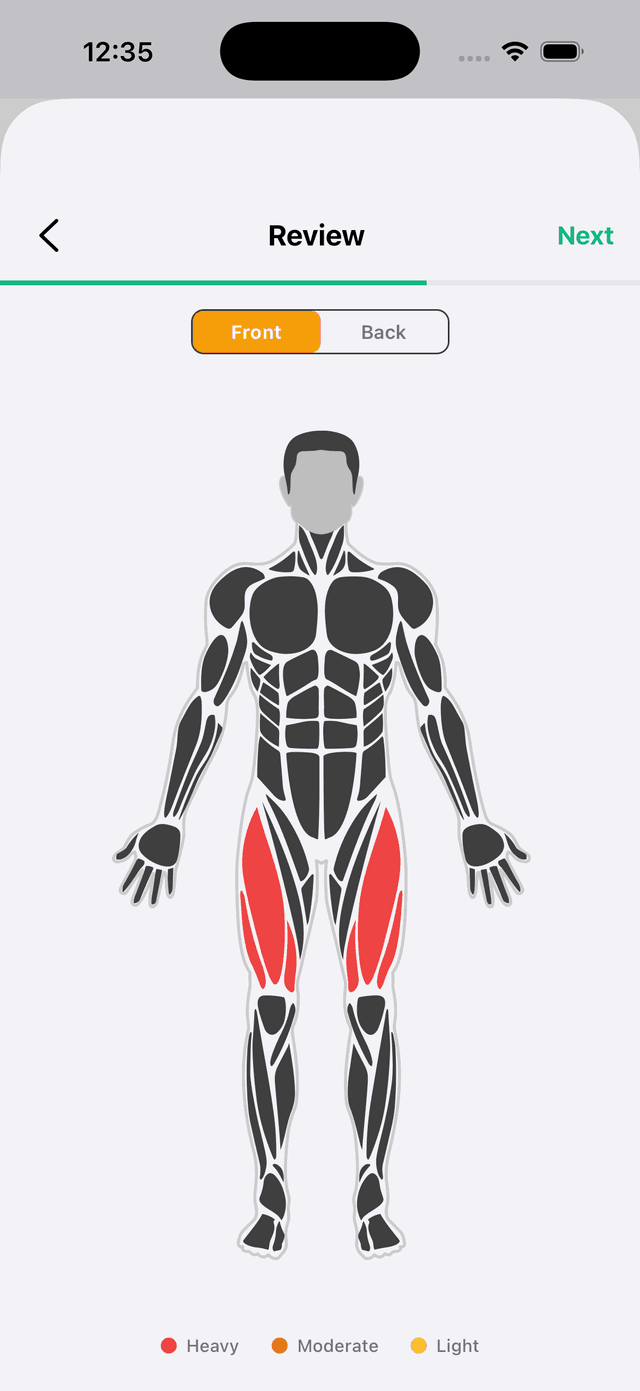 Workout With Me muscle recovery tracker screenshot 4