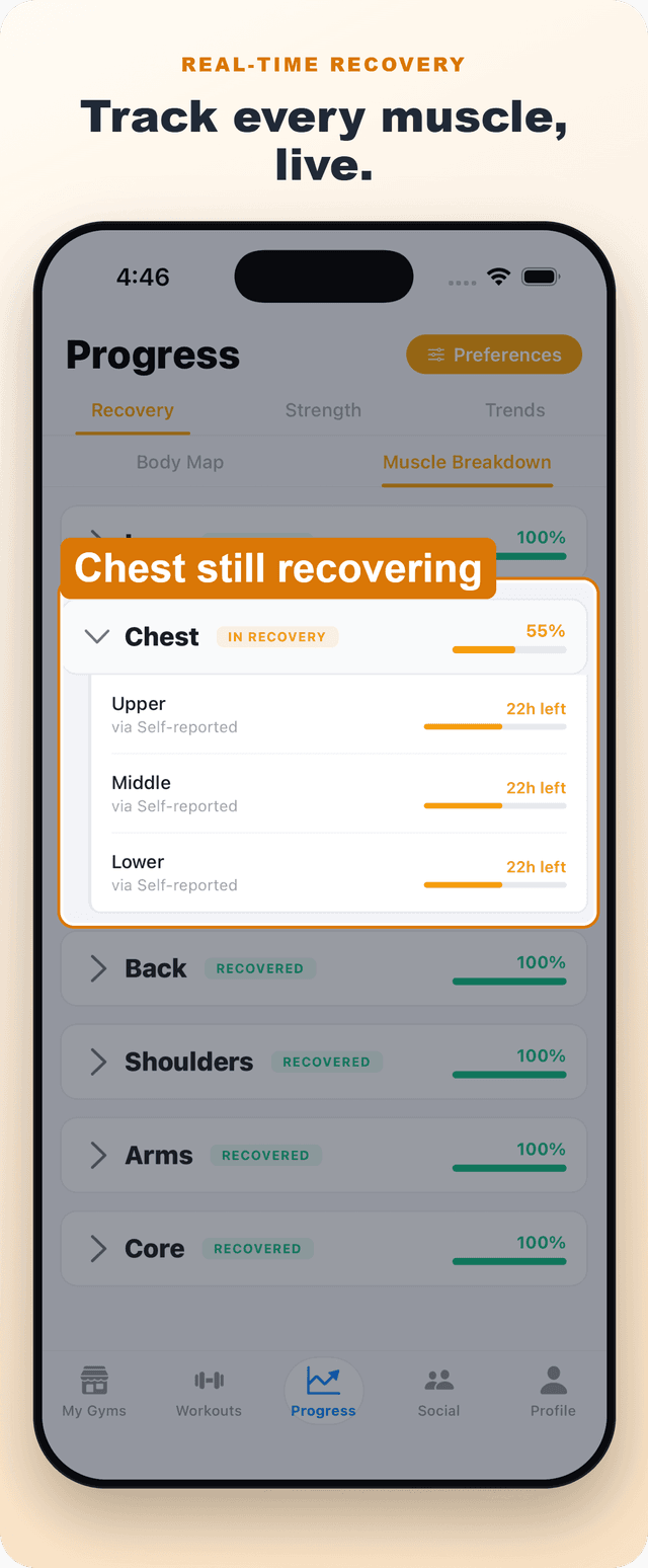 Workout With Me recovery-based training screenshot 2
